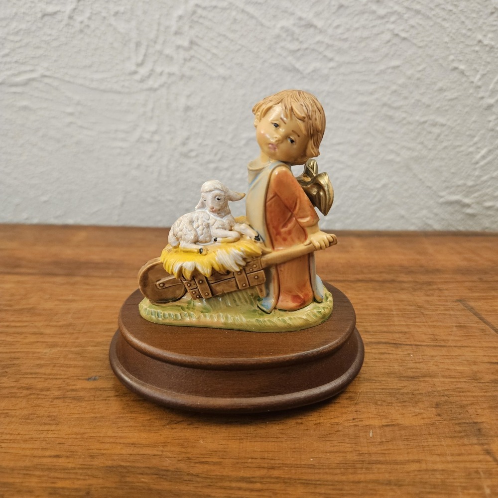 Vintage Fontanini Collector's Club She Rescued Me Angel‎ With Lamb Figurine 1991